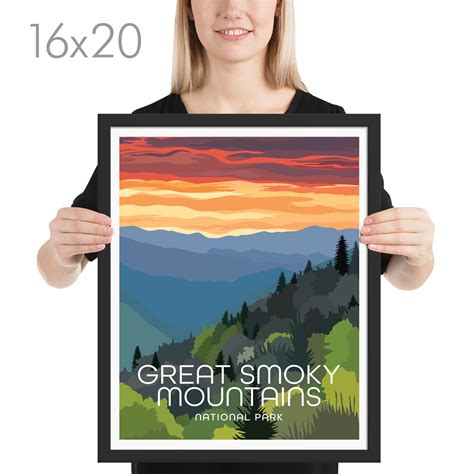 Framed Great Smoky Mountains National Park Poster - Etsy