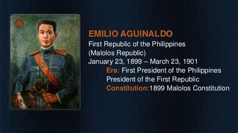 Who Was The First President Of Philippines