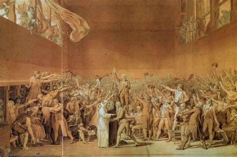 The Tennis Court Oath, 20th June 1789 - Jacques Louis David | WikiOO ...