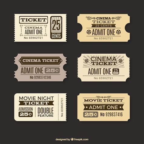 Download Vector - Cinema tickets set - Vectorpicker