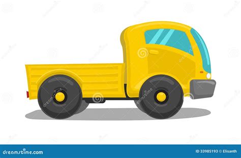 Vector yellow truck stock vector. Illustration of cartoon - 33985193