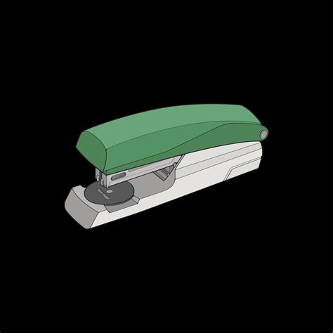 stapler in vector art style, isolated on black background. stapler in ...