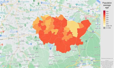 Bromley population stats in maps and graphs.