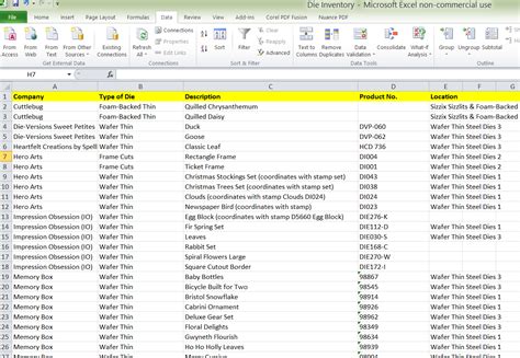 Create a master inventory system for your cutting dies – Judy Nolan