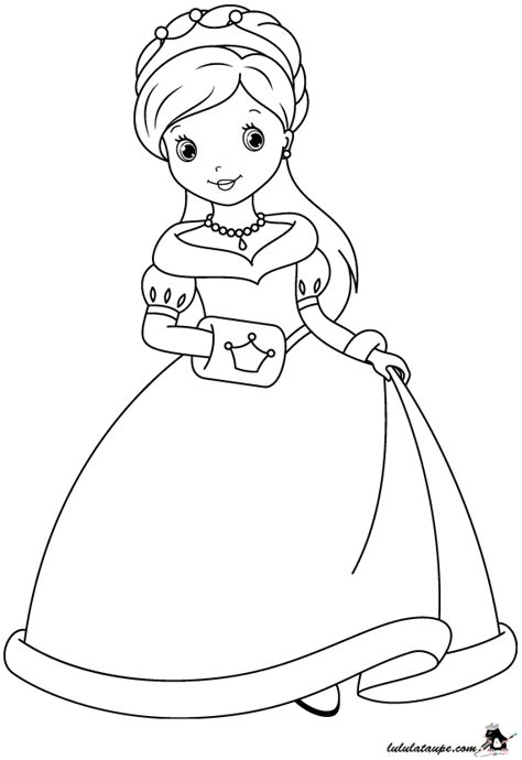 Coloriage à imprimer, une jeune princesse - Lulu la taupe, jeux ...