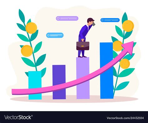 Revenue growth concept Royalty Free Vector Image