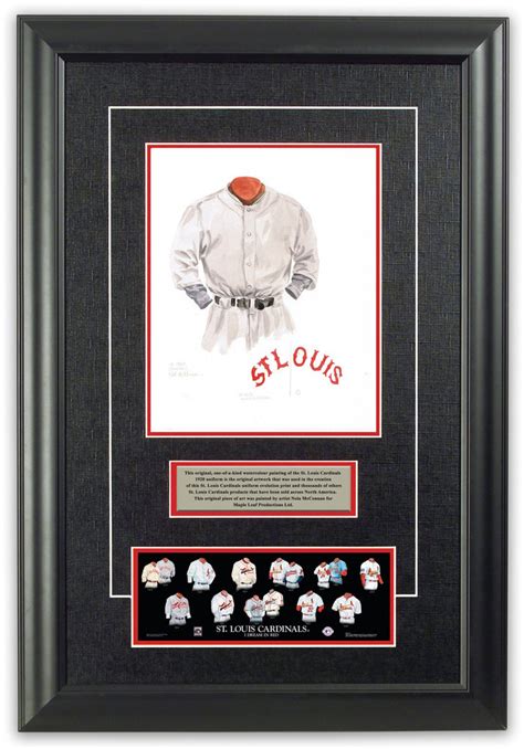 MLB St. Louis Cardinals 1920 uniform original art – Heritage Sports Art