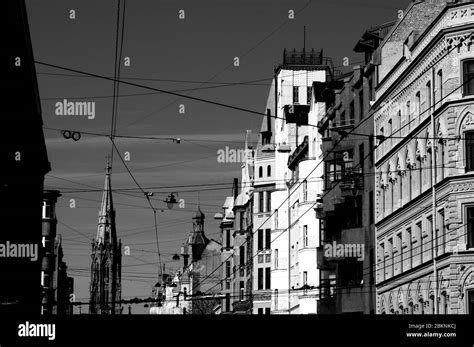 Beautiful Riga city architecture with old buildings Stock Photo - Alamy