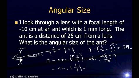 Physics123 Example Problems - Angular Magnification - YouTube