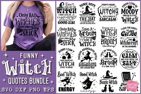 Funny Witch Quotes Bundle Halloween SVG Bundle Witch Sayings - Etsy