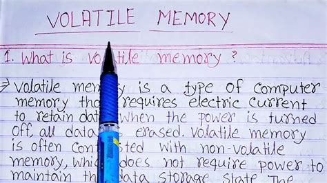 What is volatile memory|definition of volatile memory|advantages of ...