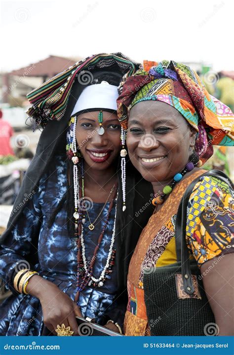 Left: Just-married Fula, Right: Wolof (tribe) Women, Gambia Editorial ...