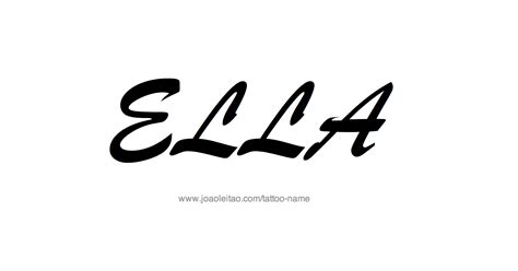 Ella name tattoo designs – Artofit