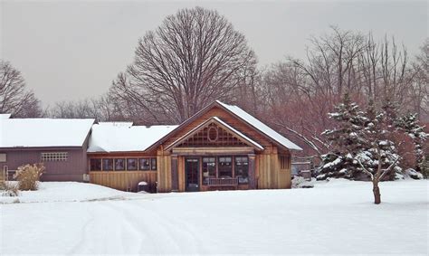 Park Building In Snow Free Stock Photo - Public Domain Pictures