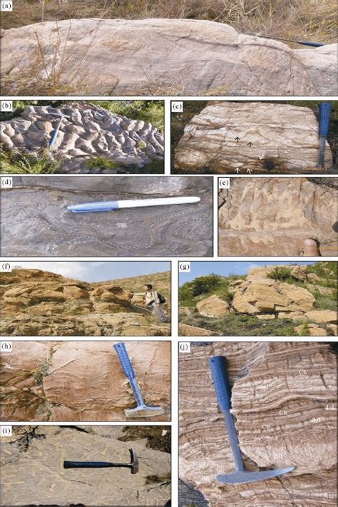 Sedimentary structures. (a) Herringbone cross-bedding, Wenshan Fm. (b)... | Download Scientific ...