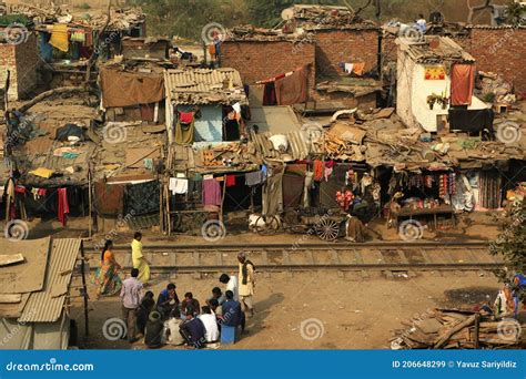 : Ghetto and Slums in Delhi India.these People Live in a Very Difficult Conditions on the ...