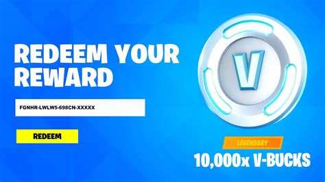 REDEEM FREE 10,000 V-BUCKS CODE! (How To Get VBucks Code in Fortnite ...