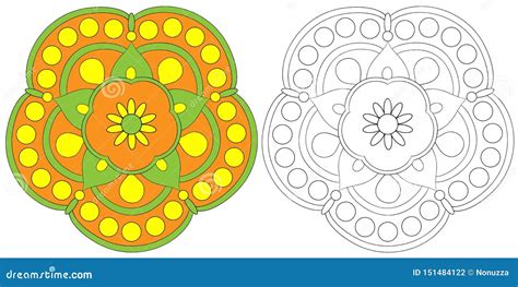 Zen Mandala for Coloring Activity.Coloring Book,page for Children Stock ...