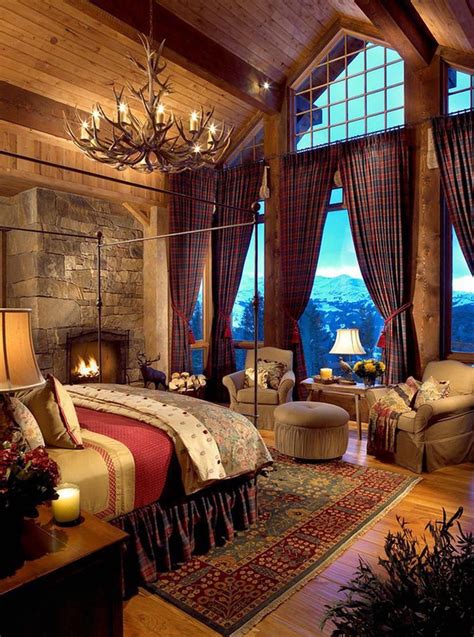 Grand Log Cabin Bedroom … | Luxurious bedrooms, Log cabin bedrooms, Modern bedroom