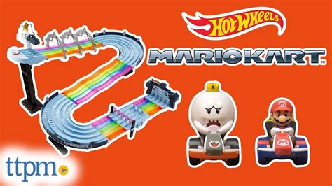 Hot Wheels Mario Kart Rainbow Road Raceway 8-Foot Track Set with Lights & Sounds - trilhando.com.br