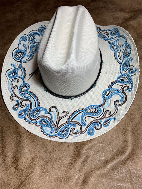 Hand painted cowboy hat | Cowboy hats painted, Cowboy hats, Painted hats