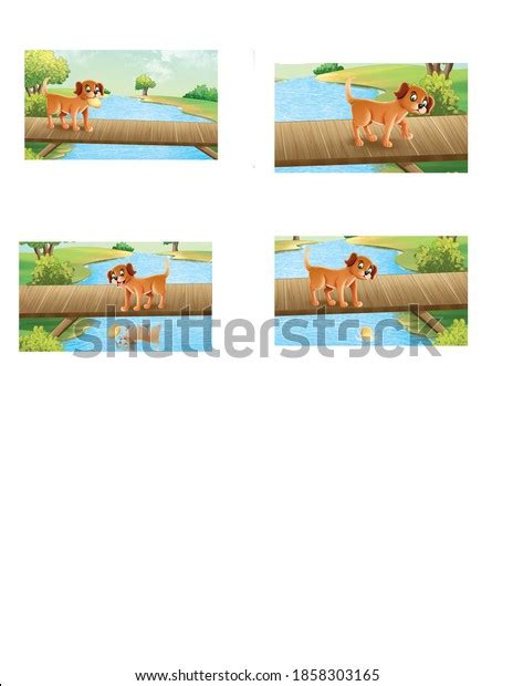 Greedy Dog Story Cartoon Image Illustration Stock Illustration 1858303165