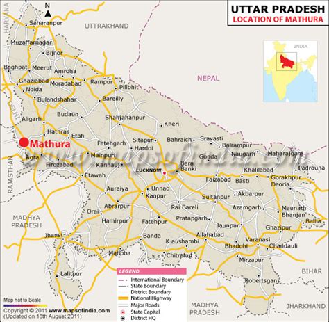 Mathura Location Map, Where is Mathura