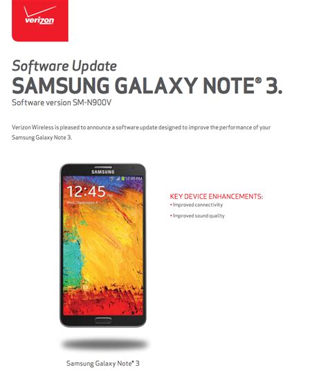 Verizon's Galaxy Note 3 Receives First Update, Improves Sound Quality and Connectivity