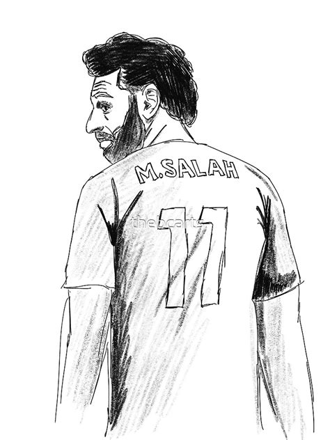 "Mo Salah Liverpool Sketch" Metal Print for Sale by thebcarts | Redbubble