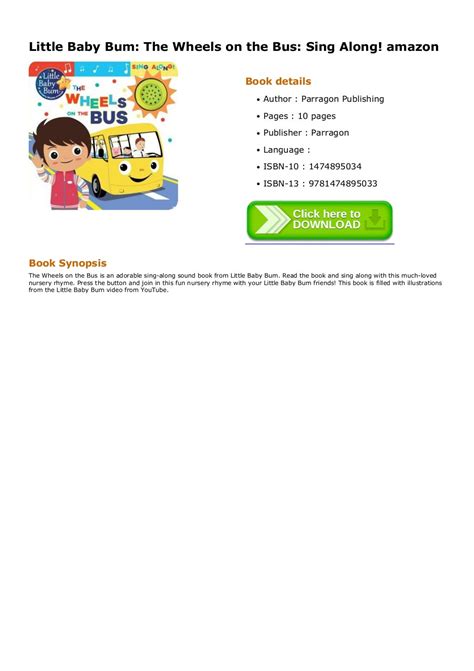 Little Baby Bum: The Wheels on the Bus: Sing Along! amazon