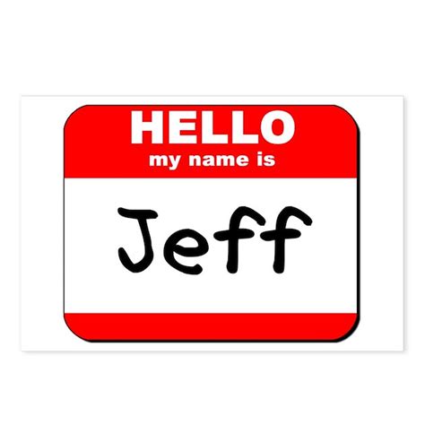 Hello my name is Jeff Postcards (Package of 8) by meforamerica