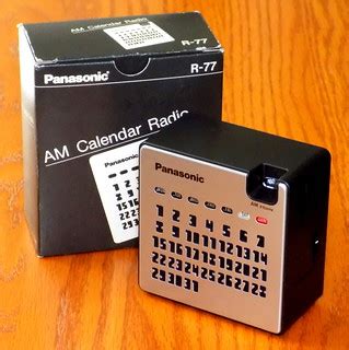 Vintage Panasonic AM Calendar Transistor Radio, Model R-77… | Flickr