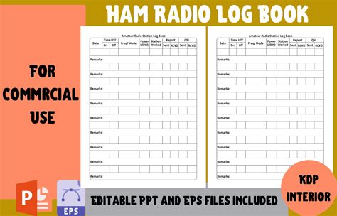 Ham Radio Log Book | KDP Interior Graphic by Cool Worker · Creative Fabrica