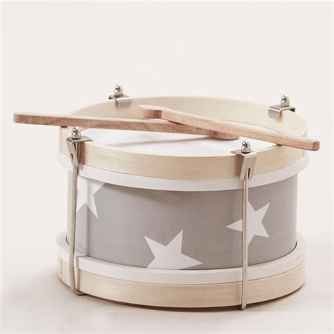 Children's Wooden Toy Drum In Grey - Kids Concept | Cuckooland