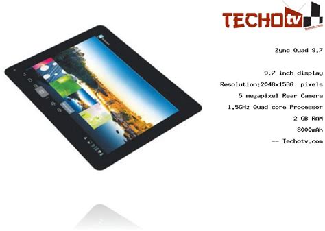 Zync Quad 9.7 tablet Full Specifications, Price in India, Reviews