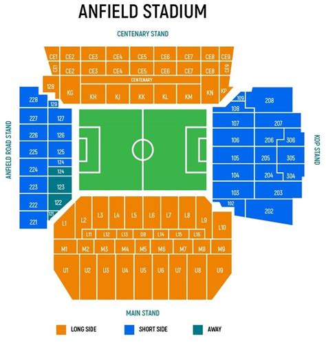 Anfield Stadium - Seating Plan & Map | Liverpool fc stadium, Stadium ...