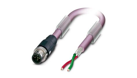 PROFIBUS cable: M12 connector on free conductor end - PerTronic Cables