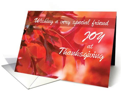 Friend, Thanksgiving Joy card (1186062)