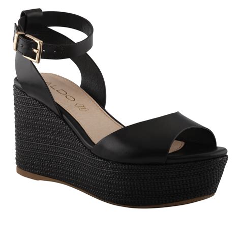 Lyst - Aldo Taipa Wedge Sandals in Black