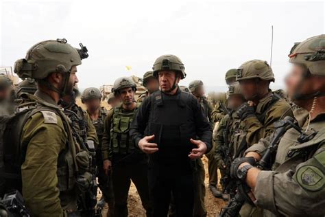 Israeli Defense Minister Gallant visits IDF forces in Gaza, vows even ...