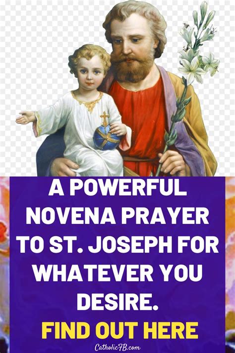 A Powerful Novena Prayer to St Joseph for Whatever you Desire. in 2020 | Novena prayers, Novena ...