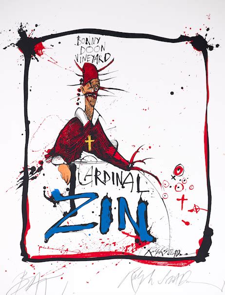 Ralph Steadman Signed Cardinal Zin Wine Print Ralph Steadman Art, Hunter Thompson, Wine Print ...