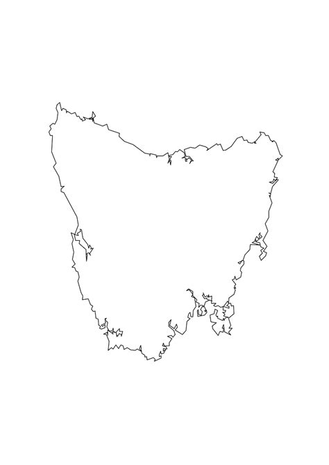 Blank Map Of Tasmania