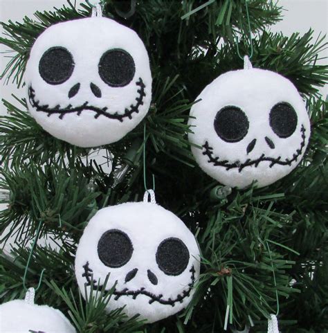 NIGHTMARE BEFORE CHRISTMAS Plush Ornament Set Featuring 6 Jack ...