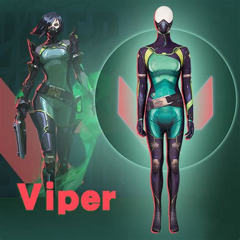 Gvavaya Game Cosplay Valorant Viper Cosplay Costume Viper Jumpsuit Val