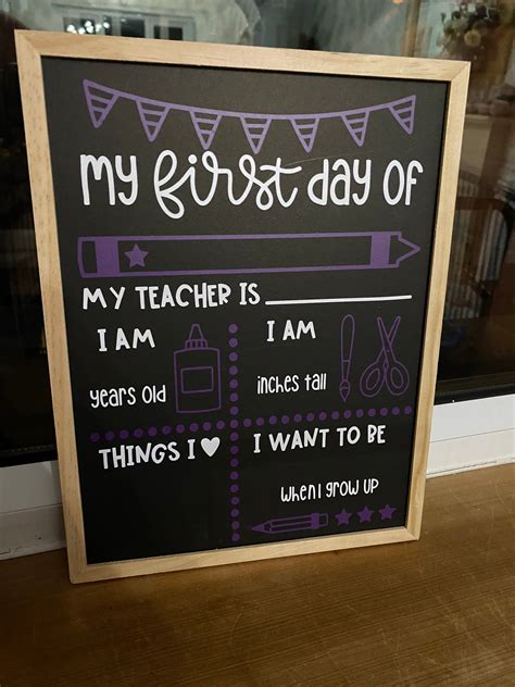 First Day of School Chalkboard Back to School Reusable - Etsy