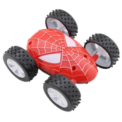 Buy RNY Spiderman Car Toys for Kids Boys Two Sided Push Motion Car Push and Go Stunt Car ...