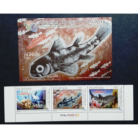 Philippines Vintage Stamp Mint 2013 Philippine Endangered Species Tabios Butanding Green Sea ...