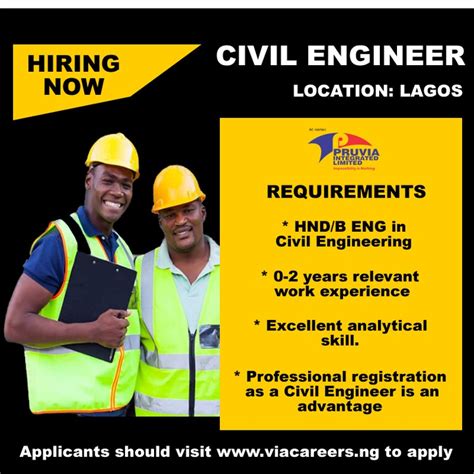 Civil Engineer - Jobs/Vacancies - Nigeria