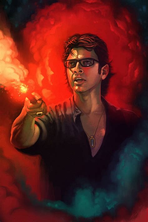 Ian Malcolm - Jeff goldblum - Jurassic Park Digital Art Jurassic Movies ...